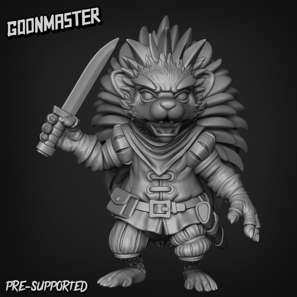 Hedgehog Bandit Miniature | A - Tabletop RPG & D&D miniature. Perfect for wargaming & collectors