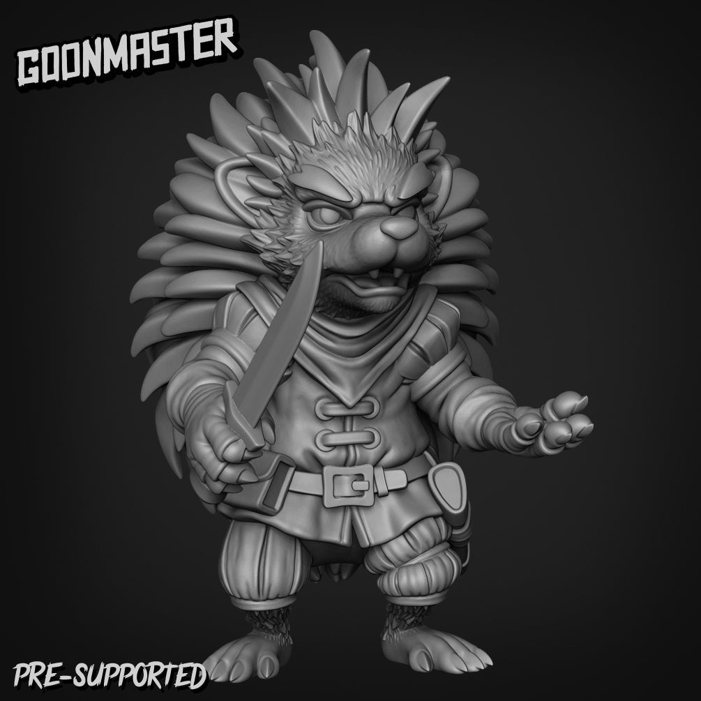 Hedgehog Bandit Miniature | C - Tabletop RPG & D&D miniature. Perfect for wargaming & collectors
