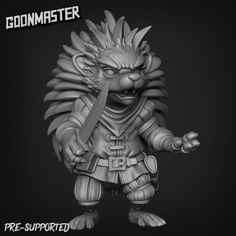 Hedgehog Bandit Miniature | C - Tabletop RPG & D&D miniature. Perfect for wargaming & collectors