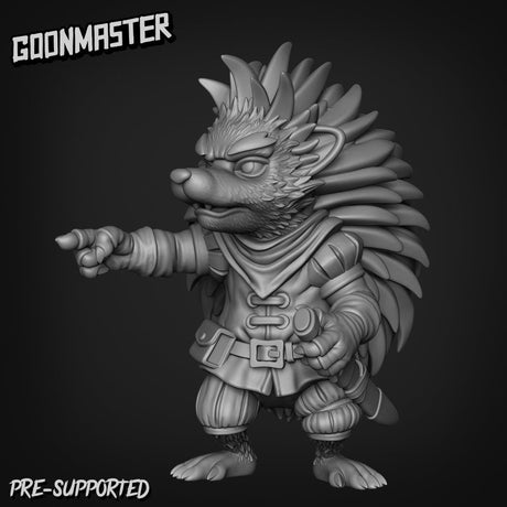 Hedgehog Bandit Miniature | E - Tabletop RPG & D&D miniature. Perfect for wargaming & collectors