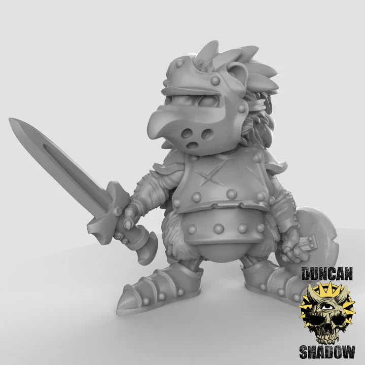 Hedgehog Warriors Miniature - A - 32mm