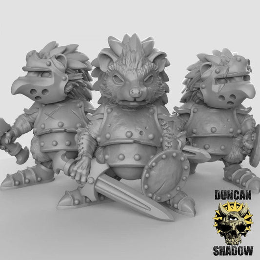 Hedgehog Warriors Miniature - Set of 3 - 32mm