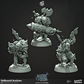 Hellbound Acolytes, Riders of Doom Miniature | A - Tabletop RPG & D&D miniature. Perfect for wargaming & collectors