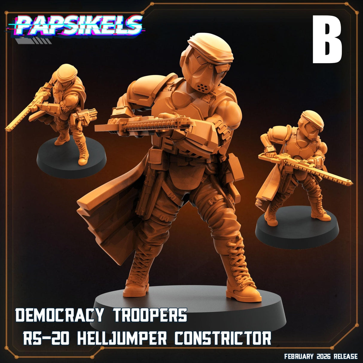 Helljumper Trooper | B - Tabletop RPG & D&D miniature. Perfect for wargaming & collectors