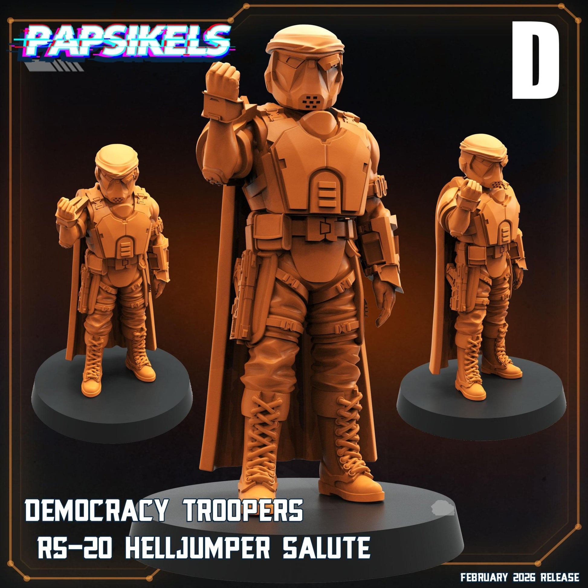 Helljumper Trooper - D - 32mm Scale