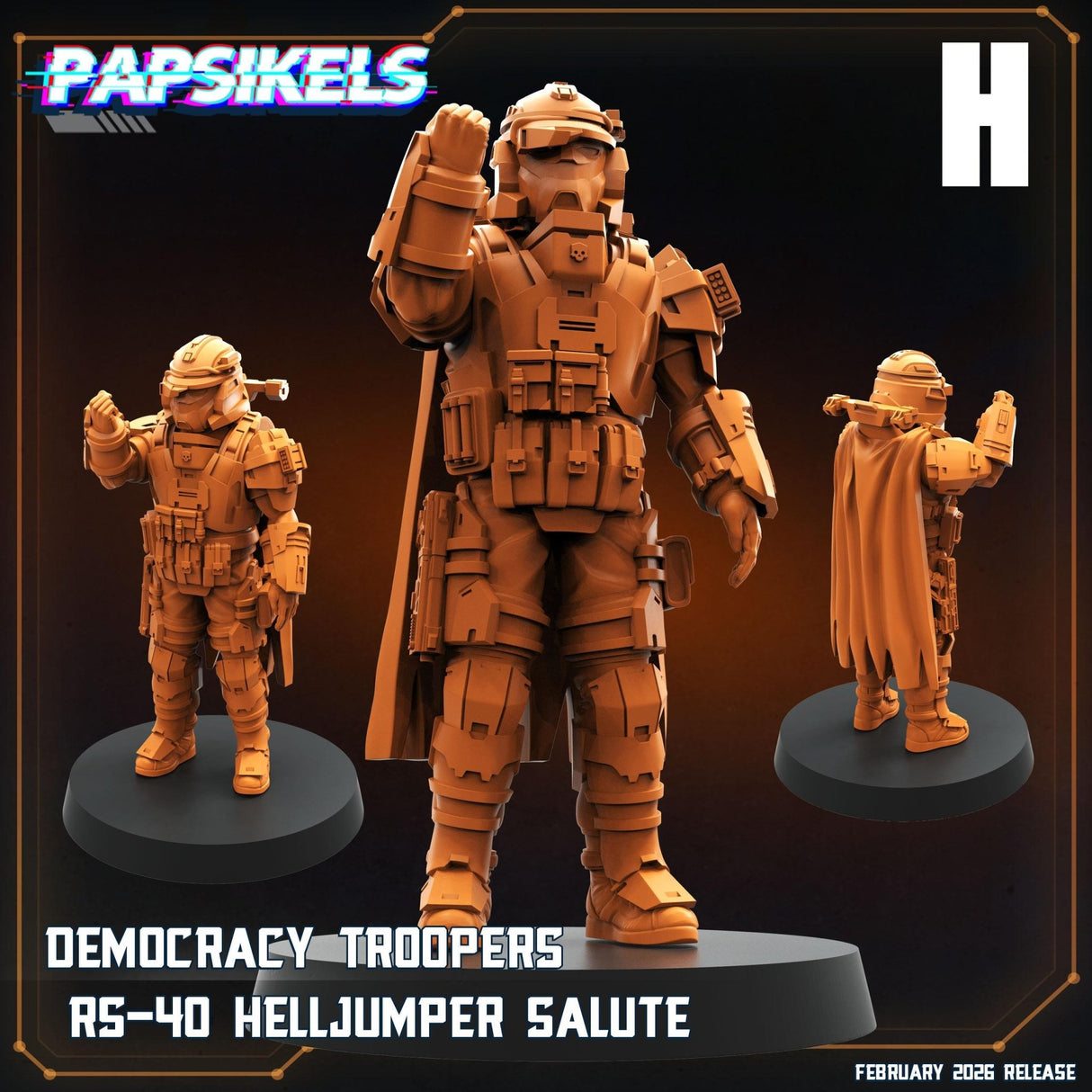 Helljumper Trooper | H - Tabletop RPG & D&D miniature. Perfect for wargaming & collectors