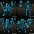 Hero Bundle Miniature | set of 4 - Tabletop RPG & D&D miniature. Perfect for wargaming & collectors