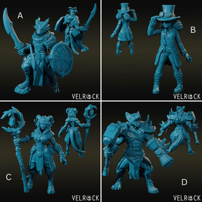 Hero Bundle Miniature | set of 4 - Tabletop RPG & D&D miniature. Perfect for wargaming & collectors