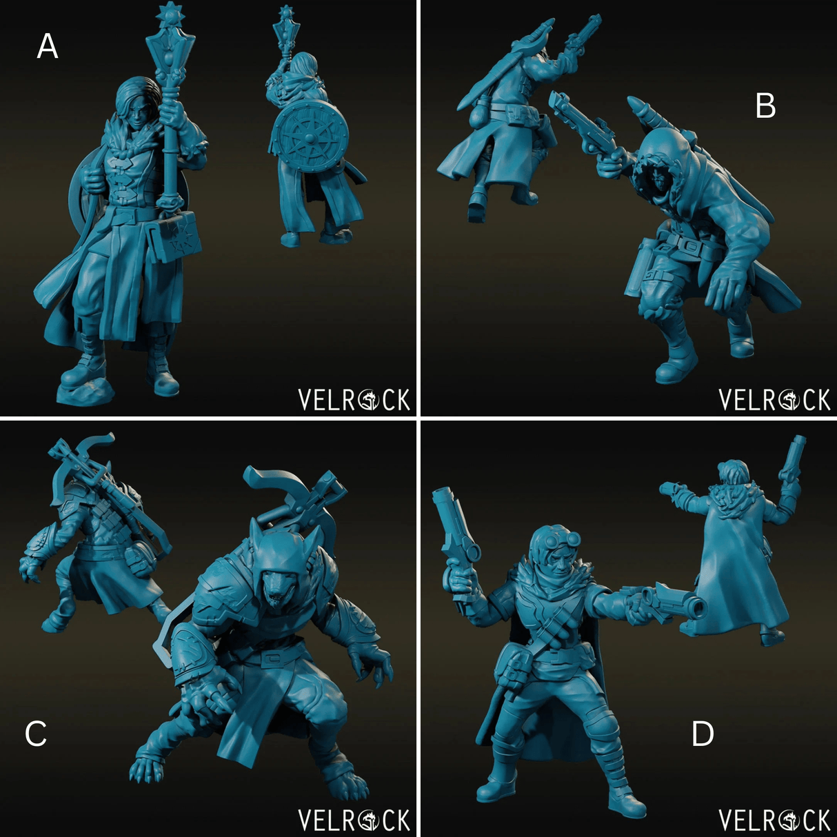 Adventurer Bundle pack | set of 4 - Tabletop RPG & D&D miniature. Perfect for wargaming & collectors