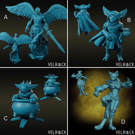 Hero Party Bundle | set of 4 - Tabletop RPG & D&D miniature. Perfect for wargaming & collectors