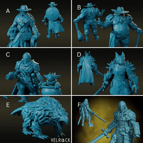 RPG Hero Bundle | Set of 6 - Tabletop RPG & D&D miniature. Perfect for wargaming & collectors