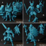Hero Miniature | Set of 4 - Tabletop RPG & D&D miniature. Perfect for wargaming & collectors