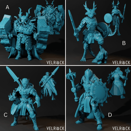 Hero Miniature | Set of 4 - Tabletop RPG & D&D miniature. Perfect for wargaming & collectors
