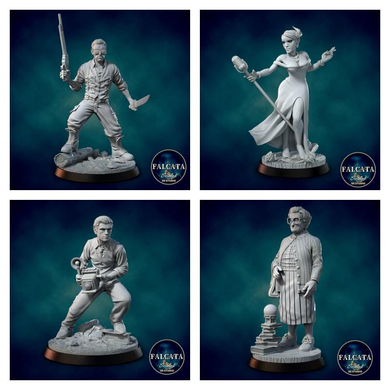 Hero Player Miniature | Full Set All Models - Tabletop RPG & D&D miniature. Perfect for wargaming & collectors