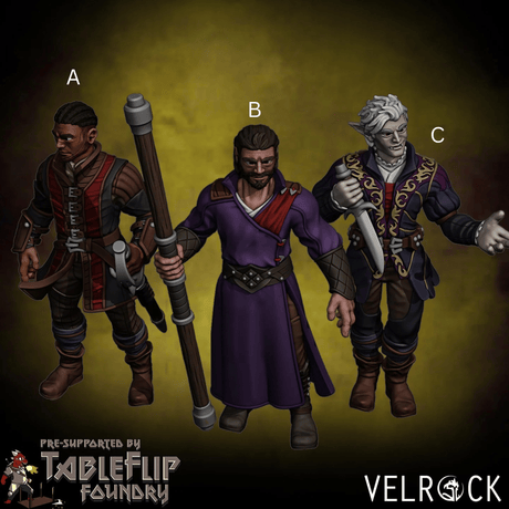 Heroes of the Gate Miniature | Set of 3 - Tabletop RPG & D&D miniature. Perfect for wargaming & collectors