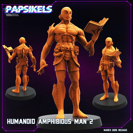 Heroic Colonial Mercs Miniature | Amphibious Man 2 - Tabletop RPG & D&D miniature. Perfect for wargaming & collectors