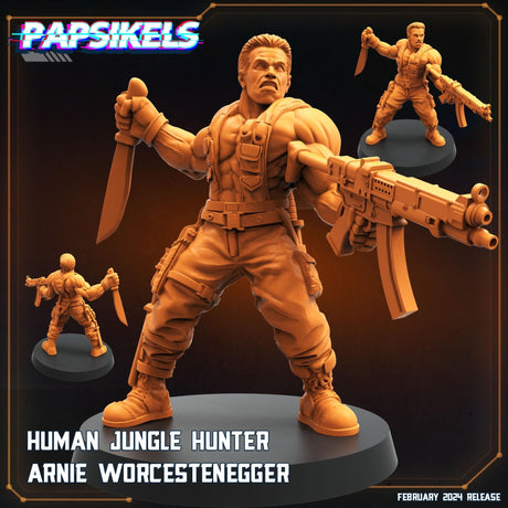 Heroic Colonial Mercs, Miniature | Arnie - Tabletop RPG & D&D miniature. Perfect for wargaming & collectors