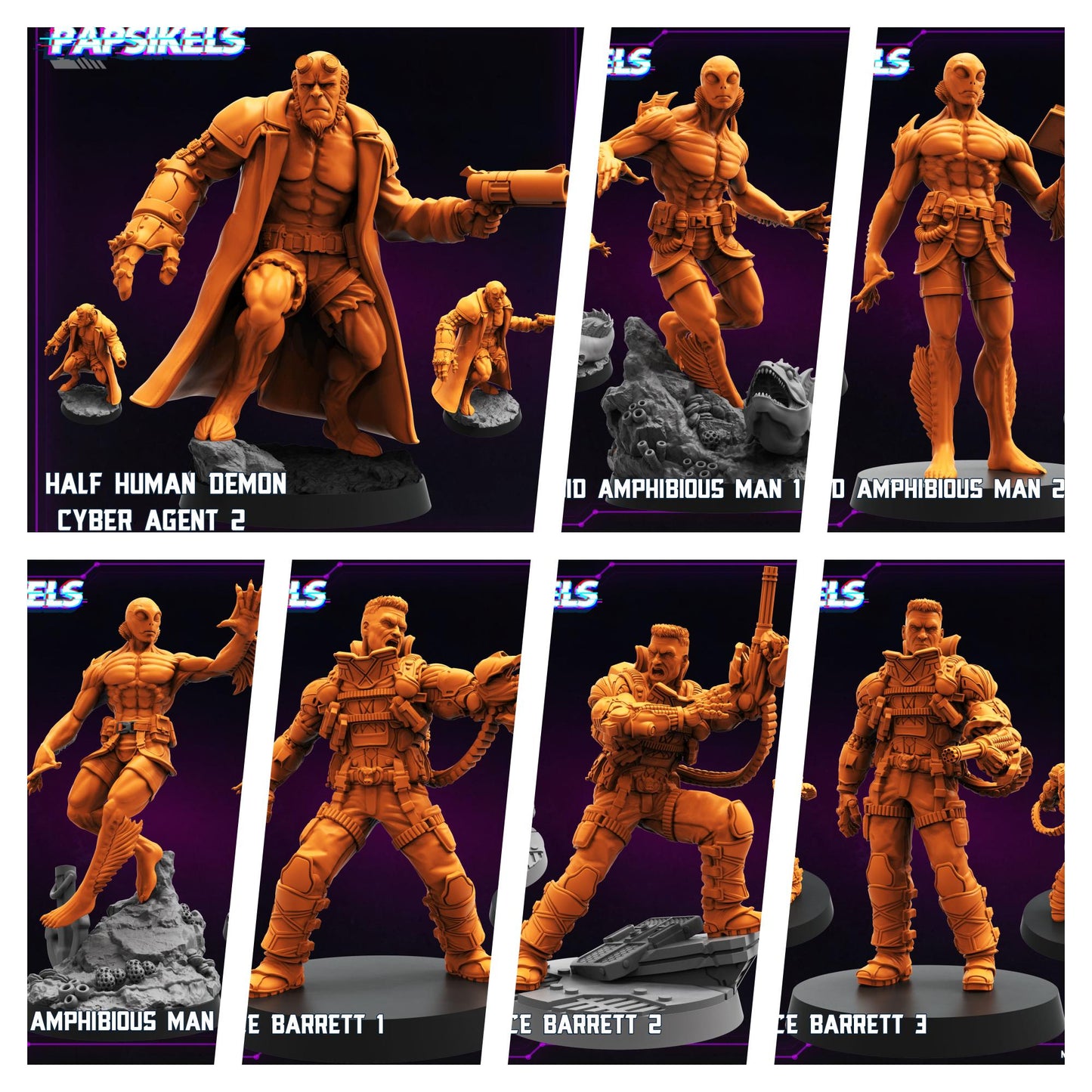 Heroic Colonial Mercs Miniature - Full Set All Models - 32mm