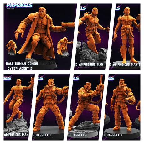 Heroic Colonial Mercs Miniature | Full Set All Models - Tabletop RPG & D&D miniature. Perfect for wargaming & collectors
