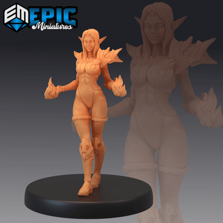 wood elf warlock Set | B - Tabletop RPG & D&D miniature. Perfect for wargaming & collectors