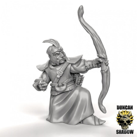 High Elf archers Miniature | C - Tabletop RPG & D&D miniature. Perfect for wargaming & collectors