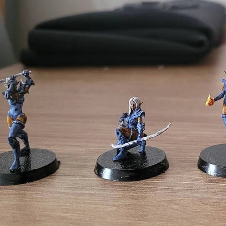wood elf warlock Set | Set of 3 - Tabletop RPG & D&D miniature. Perfect for wargaming & collectors