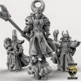 High Elf Spellcaster Miniature | Set of 3 - Tabletop RPG & D&D miniature. Perfect for wargaming & collectors