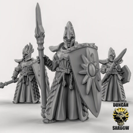 High Elf guards Miniature | Set of 3 - Tabletop RPG & D&D miniature. Perfect for wargaming & collectors