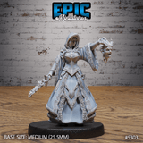 High Sorceress Miniature | A - Tabletop RPG & D&D miniature. Perfect for wargaming & collectors