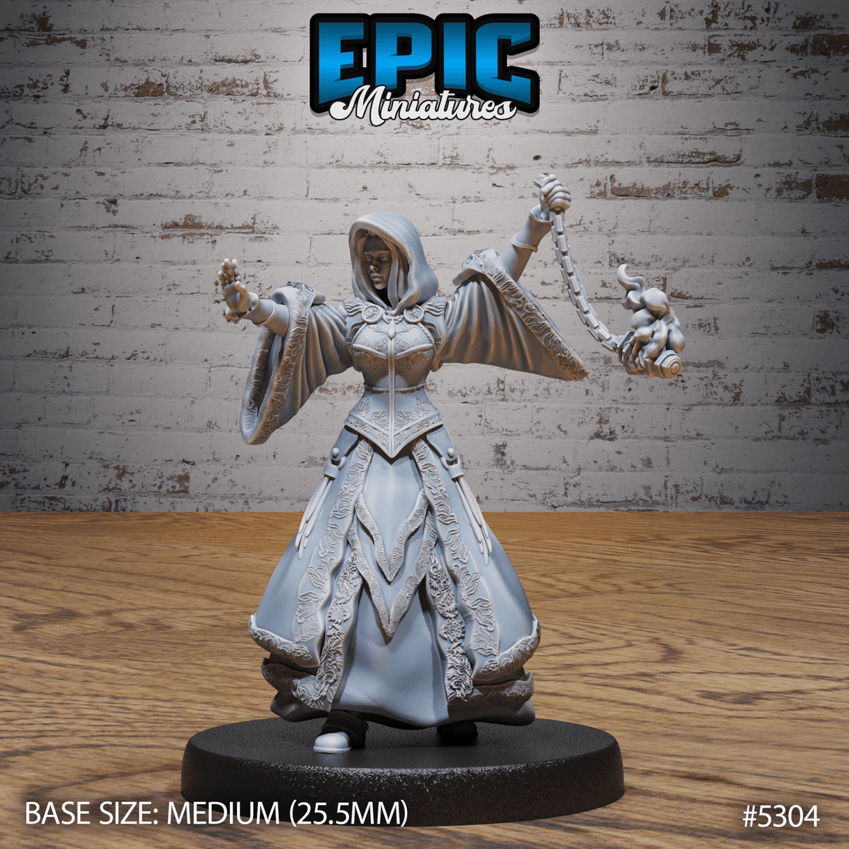 High Sorceress Miniature | B - Tabletop RPG & D&D miniature. Perfect for wargaming & collectors