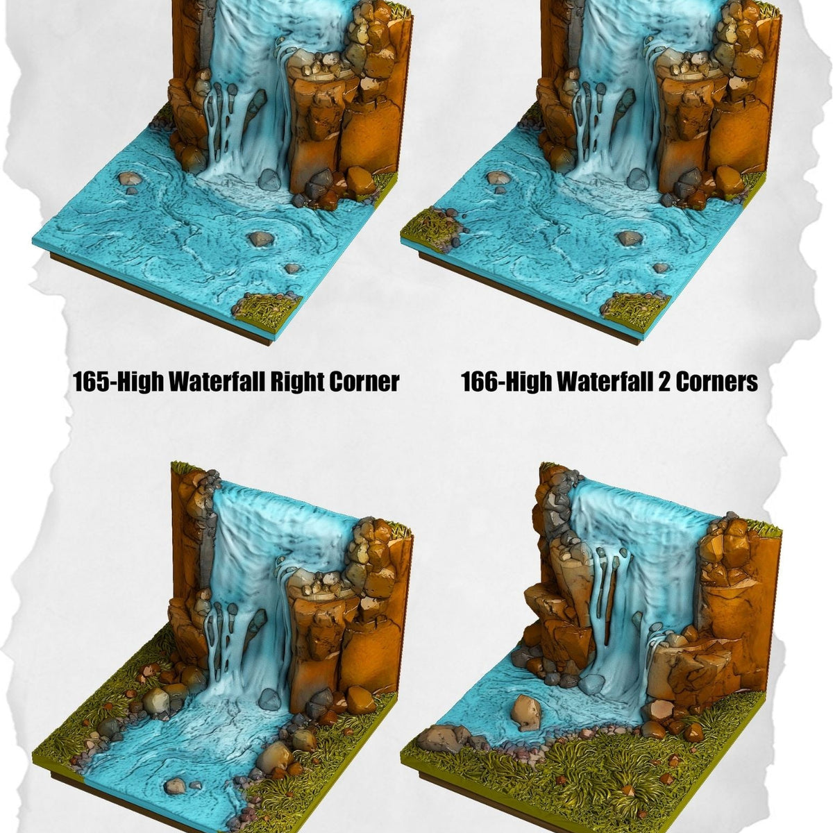Highland Tiles – High Waterfall Angles & End Pack | Terrain Tiles for D ...