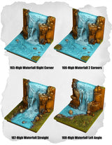 Highland Tiles Ã…â€œ High Waterfall Angles & End Pack (MH 169 to MH 172) | Set of 4 - Tabletop RPG & D&D miniature. Perfect for wargaming & collectors