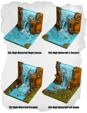 Highland Tiles Ã…â€œ High Waterfall Angles & End Pack (MH 169 to MH 172) | Set of 4 - Tabletop RPG & D&D miniature. Perfect for wargaming & collectors