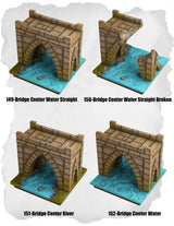 Highland Tiles Bridge Center & Water Pack (MH 149 to MH 152) | Random Selection (20 Models) - Tabletop RPG & D&D miniature. Perfect for wargaming & collectors