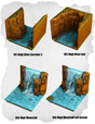 Highland Tiles High River Corridor & Waterfall Corner Pack (MH 161 to MH 164) | Set of 4 - Tabletop RPG & D&D miniature. Perfect for wargaming & collectors