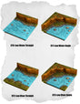 Highland Tiles Low River Corner Pack (MH 074 to MH 077) | Set of 4 - Tabletop RPG & D&D miniature. Perfect for wargaming & collectors