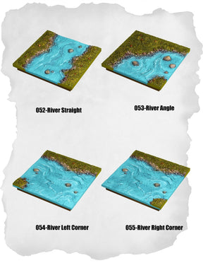Highland Tiles River Pack (MH 052 to MH 055) | Set of 4 - Tabletop RPG & D&D miniature. Perfect for wargaming & collectors