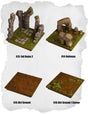 Highland Tiles Ruins & Dirt Ground Pack (MH 013 to MH 016) | Set of 4 - Tabletop RPG & D&D miniature. Perfect for wargaming & collectors