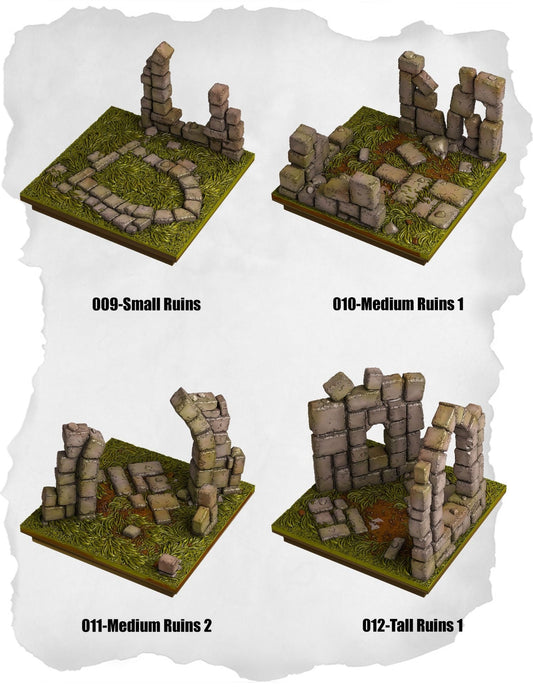 Highland Tiles Ruins Pack (MH 009 to MH 012) - Set of 4 - 