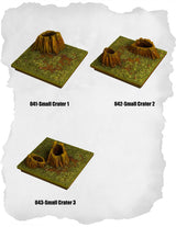 Highland Tiles Small Crater Pack (MH 041 to MH 043) | Set of 3 - Tabletop RPG & D&D miniature. Perfect for wargaming & collectors