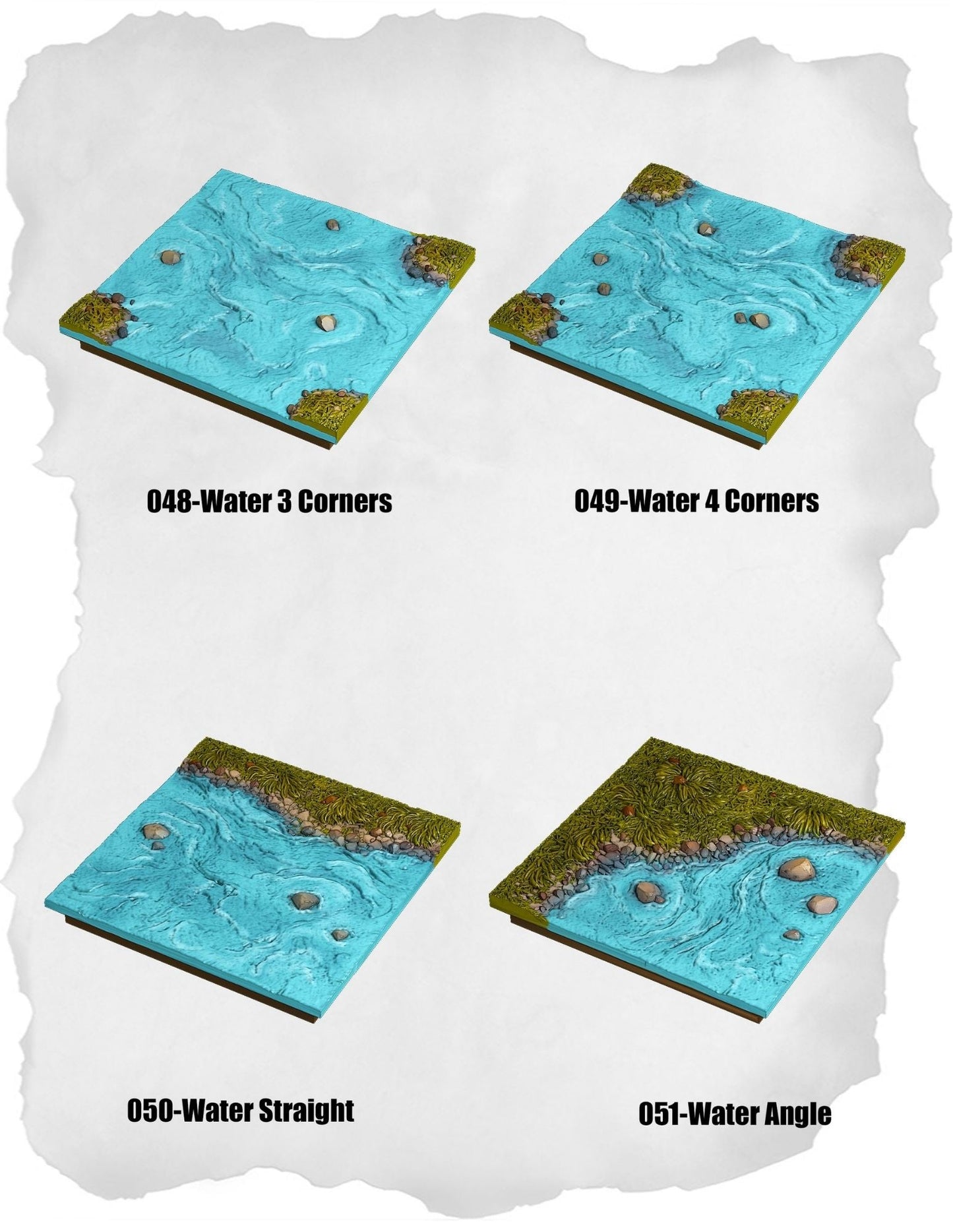 Highland Tiles Water Expansion Pack (MH 048 to MH 051) - Set of 4 - 