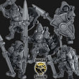 Holy Warriors with Spears Miniature | Set of 5 - Tabletop RPG & D&D miniature. Perfect for wargaming & collectors
