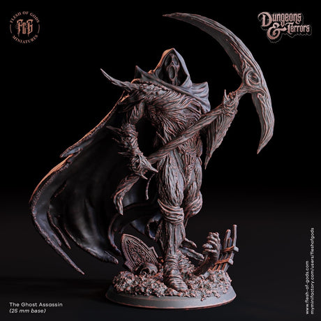 Horror undead Encounter Miniature | The Ghost Assassin - Tabletop RPG & D&D miniature. Perfect for wargaming & collectors