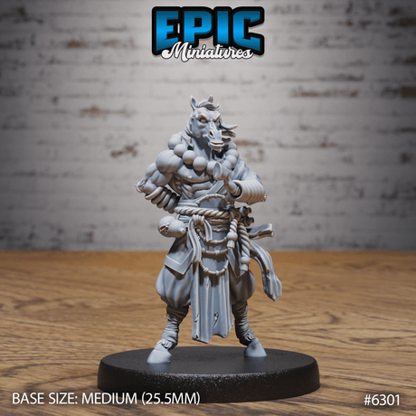 Horsefolk Monk Miniature | A - Tabletop RPG & D&D miniature. Perfect for wargaming & collectors
