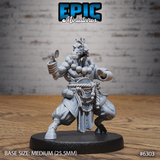 Horsefolk Monk Miniature | C - Tabletop RPG & D&D miniature. Perfect for wargaming & collectors