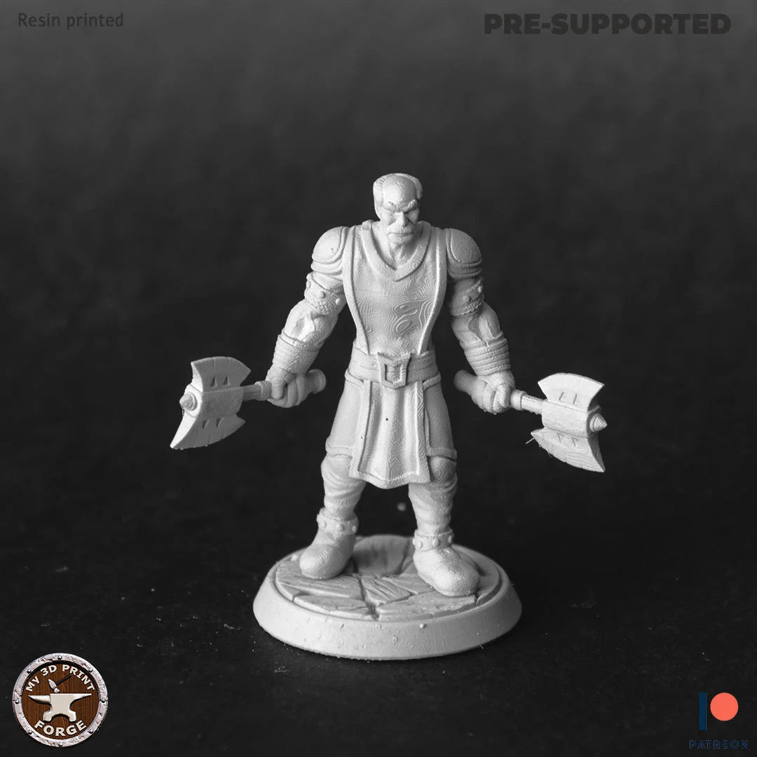 Hound Master Or Barbarian Miniature | A - Tabletop RPG & D&D miniature. Perfect for wargaming & collectors