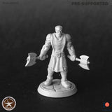 Hound Master Or Barbarian Miniature | A - Tabletop RPG & D&D miniature. Perfect for wargaming & collectors