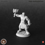 Hound Master Or Barbarian Miniature | B - Tabletop RPG & D&D miniature. Perfect for wargaming & collectors
