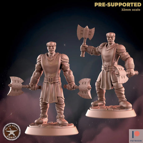 Hound Master Or Barbarian Miniature | Set of 2 - Tabletop RPG & D&D miniature. Perfect for wargaming & collectors