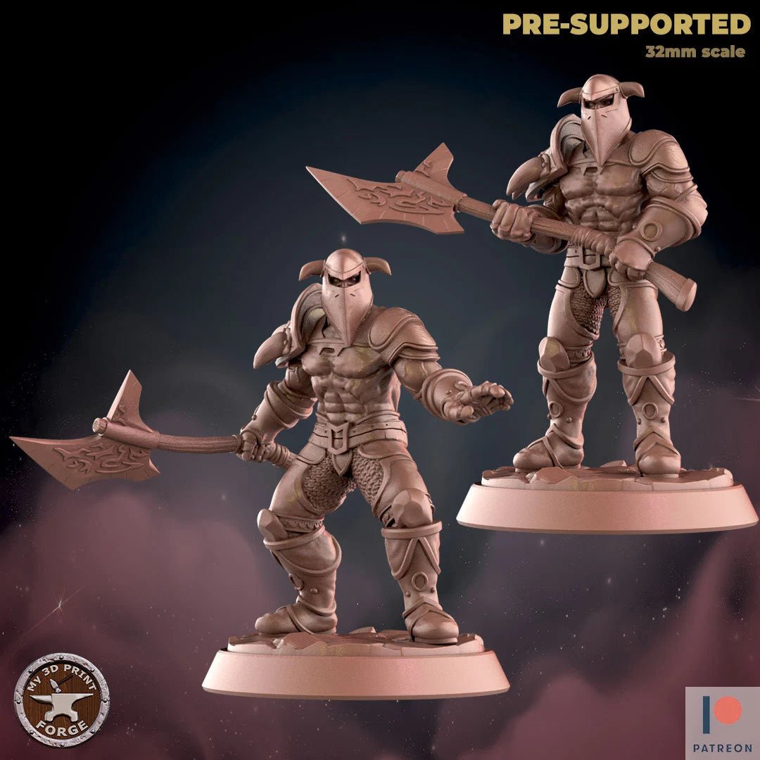 Human Bandit Leader Miniature | Set of 2 - Tabletop RPG & D&D miniature. Perfect for wargaming & collectors